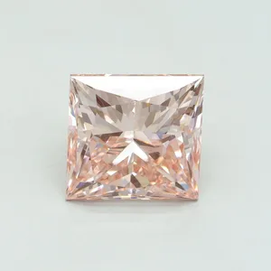 5.03ct PRINCESS Fancy Vivid Pink VS2 Coloured Lab diamond