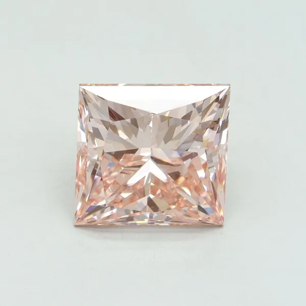 5.03ct PRINCESS Fancy Vivid Pink VS2 Coloured Lab diamond
