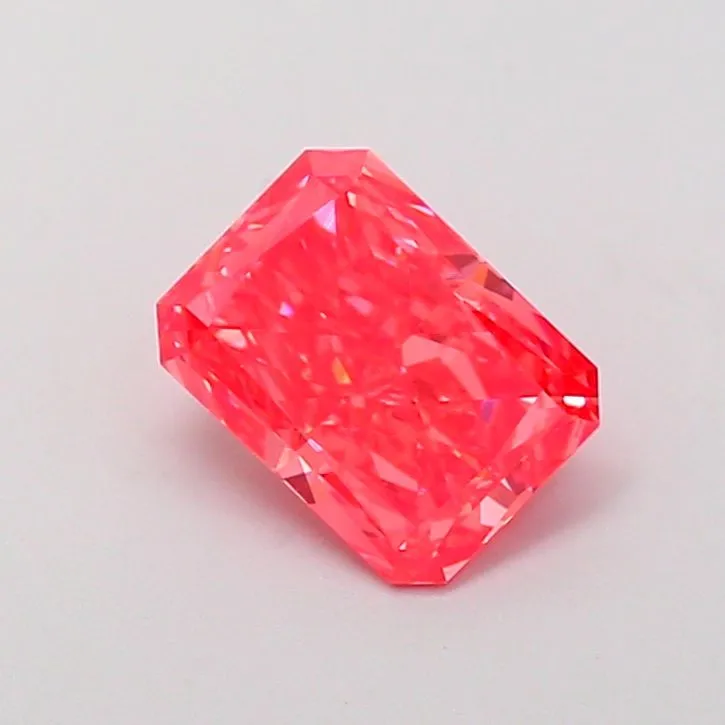 1.03ct RADIANT Fancy Vivid Pink VVS2 Coloured Lab diamond