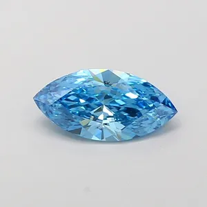1.04ct MARQUISE Fancy Vivid Blue VVS2 Coloured Lab diamond