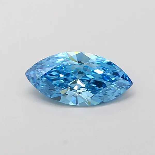 1.04ct MARQUISE Fancy Vivid Blue VVS2 Coloured Lab diamond