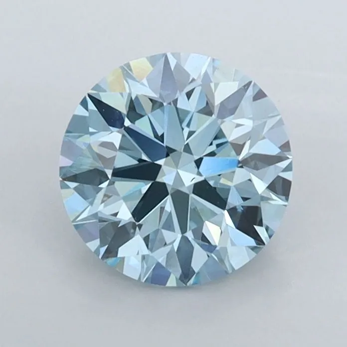 1.05ct ROUND Fancy Intense Blue VVS2 Coloured Lab diamond