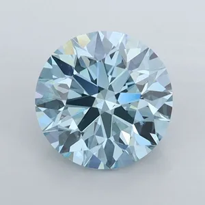 1.05ct ROUND Fancy Intense Blue VVS2 Coloured Lab diamond
