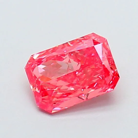 1.00ct RADIANT Fancy Vivid Pink VVS2 Coloured Lab diamond