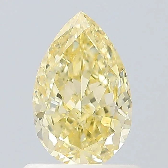 0.79ct PEAR Fancy Intense Yellow VS1 Coloured Lab diamond