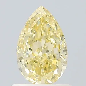 0.79ct PEAR Fancy Intense Yellow VS1 Coloured Lab diamond