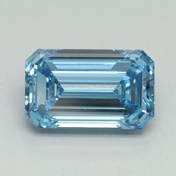 1.11ct EMERALD Fancy Vivid Blue VS1 Coloured Lab diamond