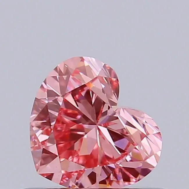 0.42ct HEART Fancy Vivid Pink VS1 Coloured Lab diamond