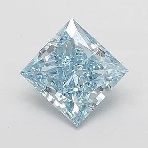 2ct PRINCESS Fancy Vivid Blue VVS2 Coloured Lab diamond