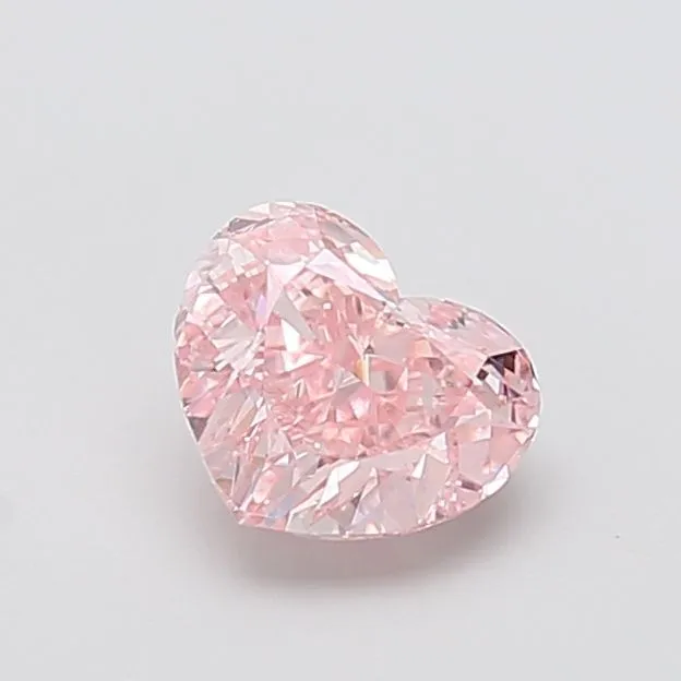 1.39ct HEART Fancy Intense Pink VS1 Coloured Lab diamond