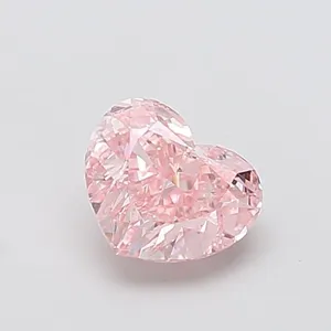 1.39ct HEART Fancy Intense Pink VS1 Coloured Lab diamond