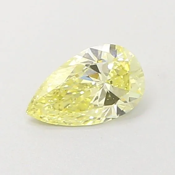 0.43ct PEAR Fancy Light Yellow VS1 Coloured Lab diamond