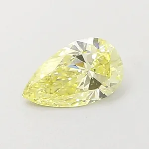 0.43ct PEAR Fancy Light Yellow VS1 Coloured Lab diamond