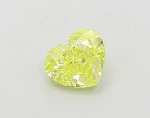 1ct HEART Fancy Vivid Yellow VS1 Coloured Lab diamond