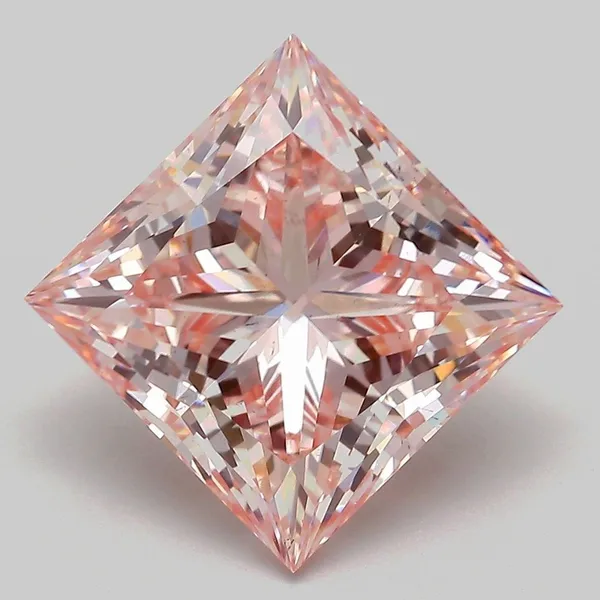 6.92ct PRINCESS Fancy Intense Pink VS2 Coloured Lab diamond