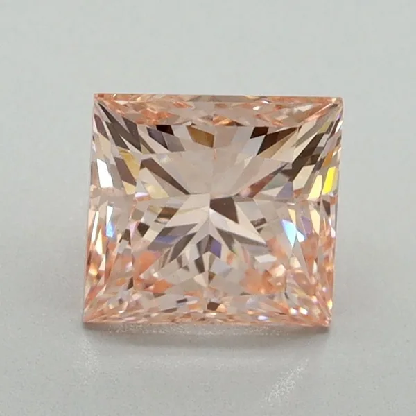 1.5ct PRINCESS Fancy Intense Pink VS1 Coloured Lab diamond
