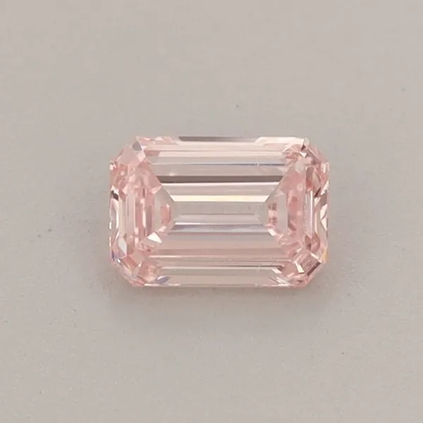 0.35ct EMERALD Fancy Intense Pink VS1 Coloured Lab diamond