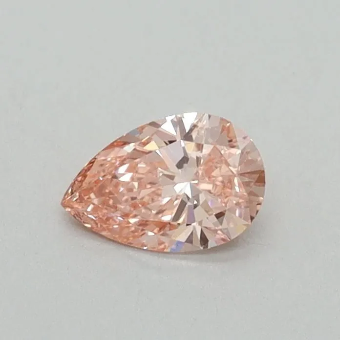 0.30ct PEAR Fancy Vivid Pink VS2 Coloured Lab diamond