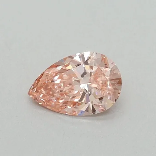 0.3ct PEAR Fancy Vivid Pink VS2 Coloured Lab diamond