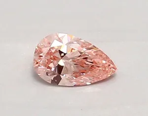 0.39ct PEAR Fancy Vivid Pink VS1 Coloured Lab diamond