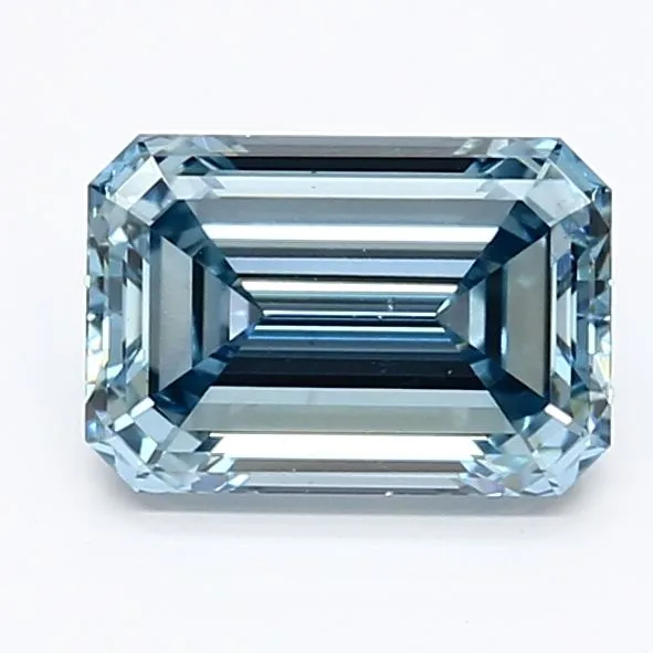 1.30ct EMERALD Fancy Vivid Blue VS1 Coloured Lab diamond