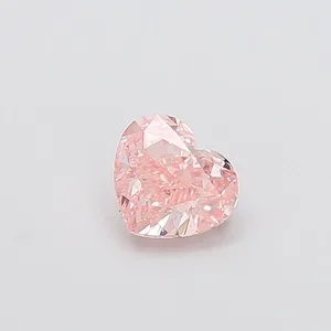 1.01ct HEART Fancy Intense Pink VS2 Coloured Lab diamond