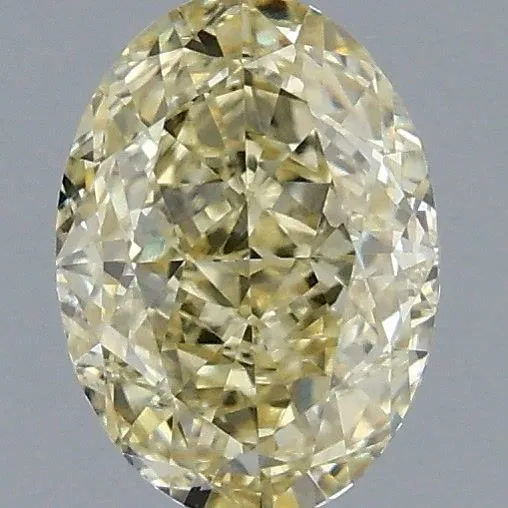 1.09ct OVAL Fancy Light Yellow VVS2 Coloured Lab diamond