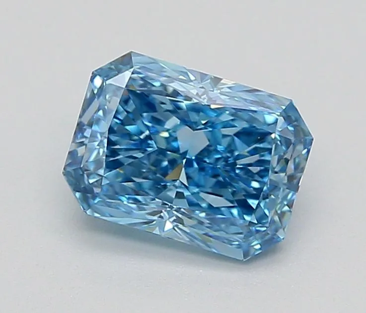 1.01ct RADIANT Fancy Vivid Blue VVS2 Coloured Lab diamond