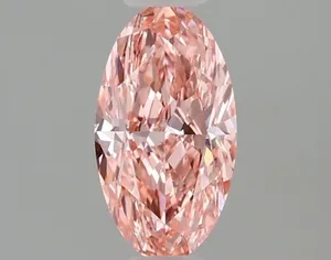 1.01ct OVAL Fancy Vivid Pink VVS1 Coloured Lab diamond