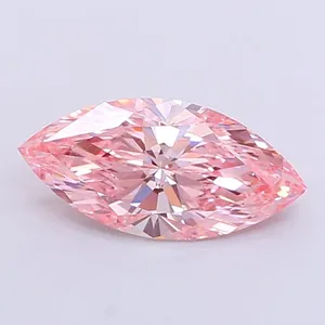 2.99ct MARQUISE Fancy Vivid Pink VS1 Coloured Lab diamond