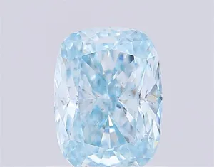 1ct CUSHION Fancy Vivid Blue VS2 Coloured Lab diamond
