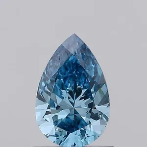 0.74ct PEAR Fancy Vivid Blue VVS2 Coloured Lab diamond