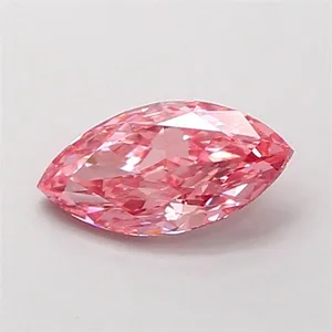 0.64ct MARQUISE Fancy Vivid Pink VVS2 Coloured Lab diamond