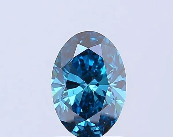 1.03ct OVAL Fancy Vivid Blue VS2 Coloured Lab diamond
