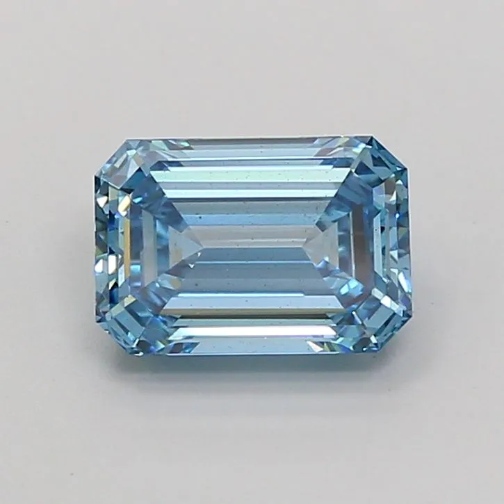 1.84ct EMERALD Fancy Vivid Blue VS2 Coloured Lab diamond