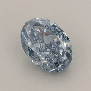 0.78ct OVAL Fancy Vivid Blue VS2 Coloured Lab diamond