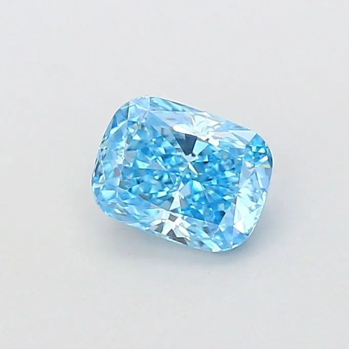 1.00ct CUSHION Fancy Vivid Blue VVS2 Coloured Lab diamond