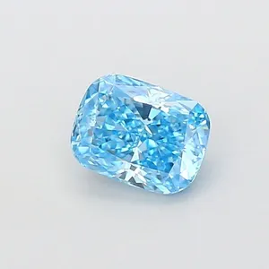 1ct CUSHION Fancy Vivid Blue VVS2 Coloured Lab diamond