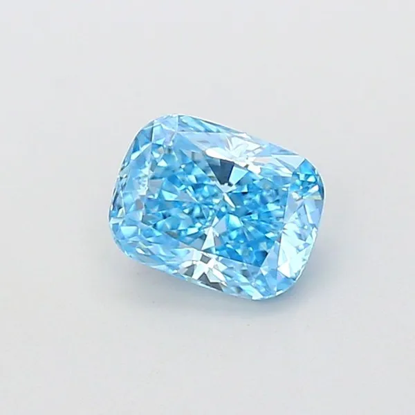 1ct CUSHION Fancy Vivid Blue VVS2 Coloured Lab diamond