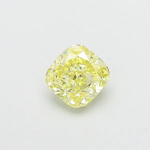 1.07ct CUSHION Fancy Yellow VS2 Coloured Lab diamond