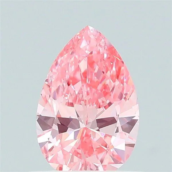 0.54ct PEAR Fancy Vivid Pink SI2 Coloured Lab diamond