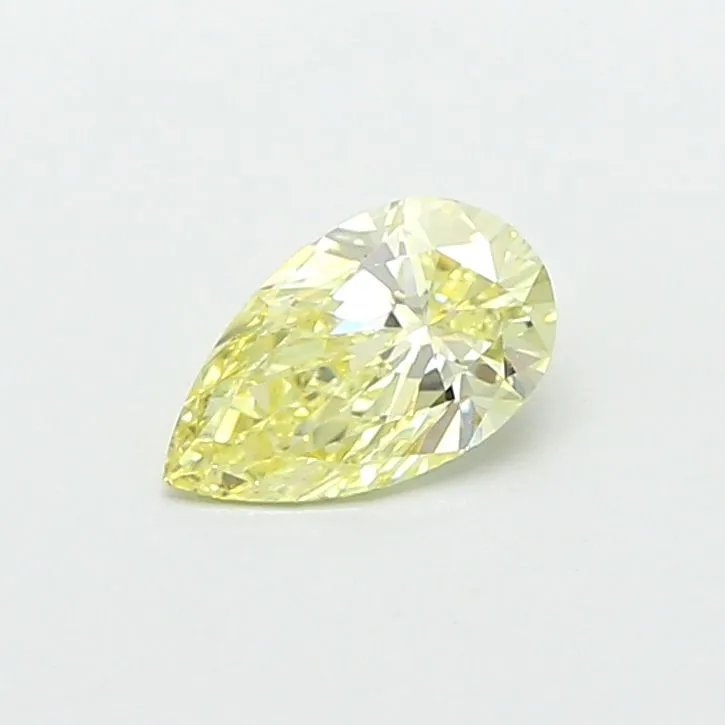 0.51ct PEAR Fancy Light Yellow VS1 Coloured Lab diamond