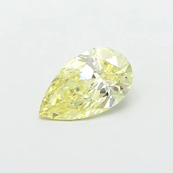0.51ct PEAR Fancy Light Yellow VS1 Coloured Lab diamond