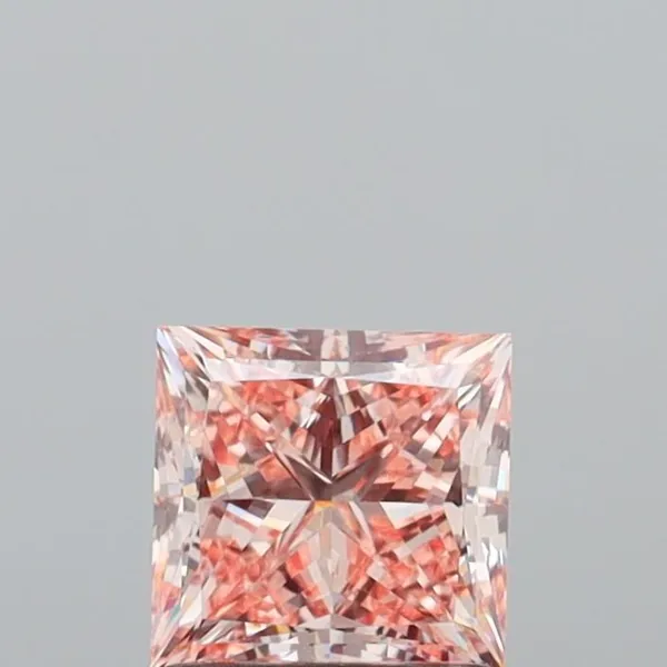 1.41ct PRINCESS Fancy Intense Pink VVS2 Coloured Lab diamond