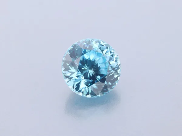 2.32ct Blue Zircon, Round cut gemstone