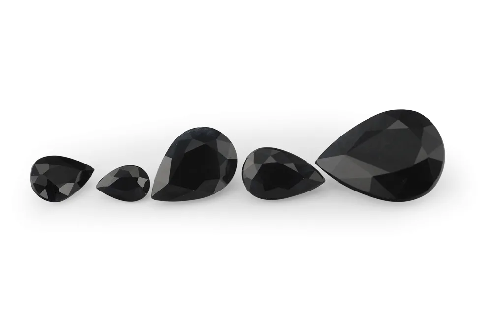 2.2ct Black Sapphire, Pear Shape gemstone