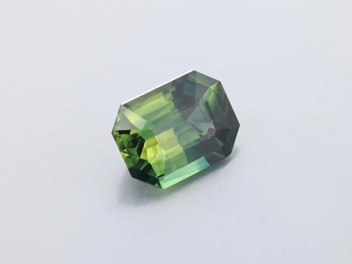 1.53ct Parti Sapphire, Emerald Cut gemstone