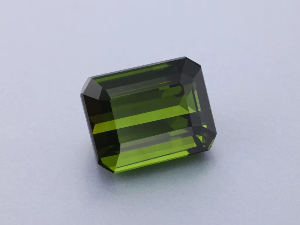 3.23ct Green Tourmaline, Emerald Cut gemstone