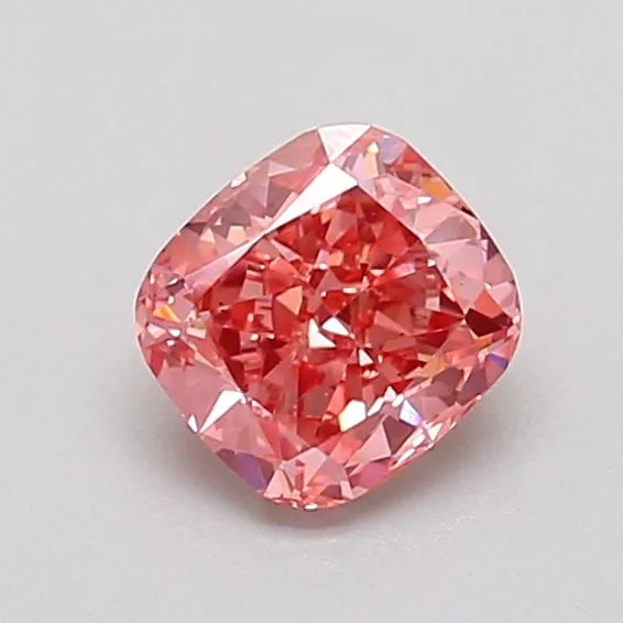 0.69ct CUSHION Fancy Vivid Pink VS2 Coloured Lab diamond