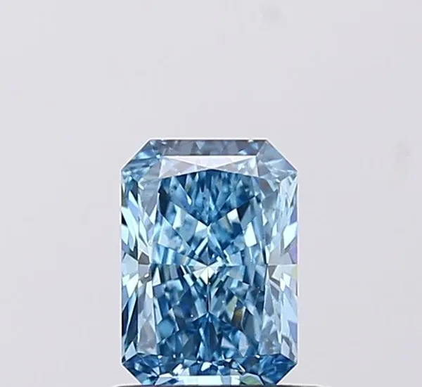 0.75ct RADIANT Fancy Vivid Blue VS2 Coloured Lab diamond